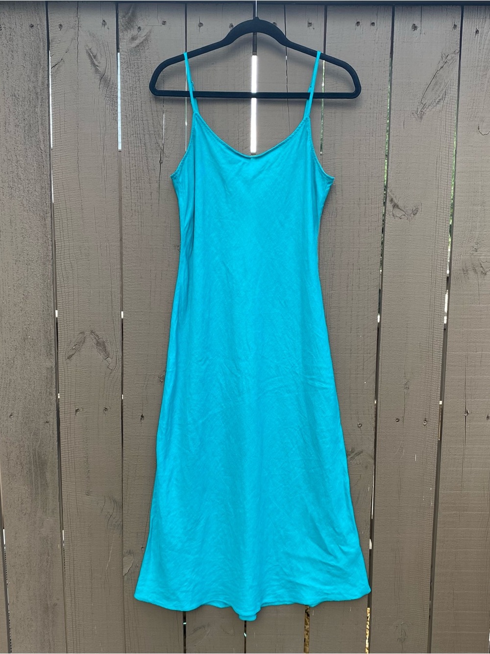 J. Crew Women’s 100% Linen Turquoise Slip Dress - size 6